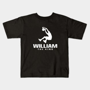 William Custom Player Basketball Your Name The King Kids T-Shirt